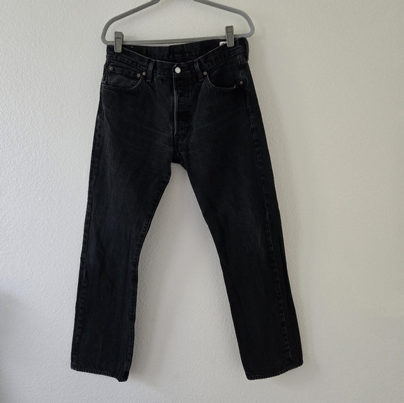 Levi's 501 White Oak Cone VTG USA Black Denim Jeans Mens size 34 × 32